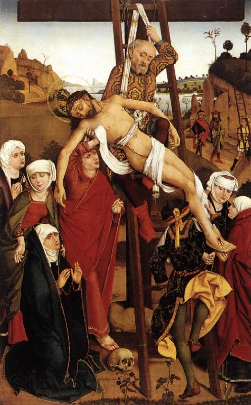 PLEYDENWURFF, Hans Crucifixion of the Hof Altarpiece sg Norge oil painting art